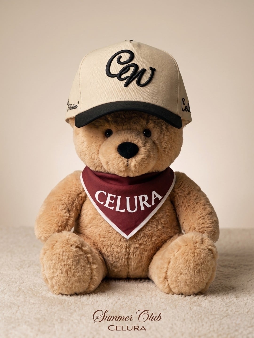 Teddy bear wearing Celura